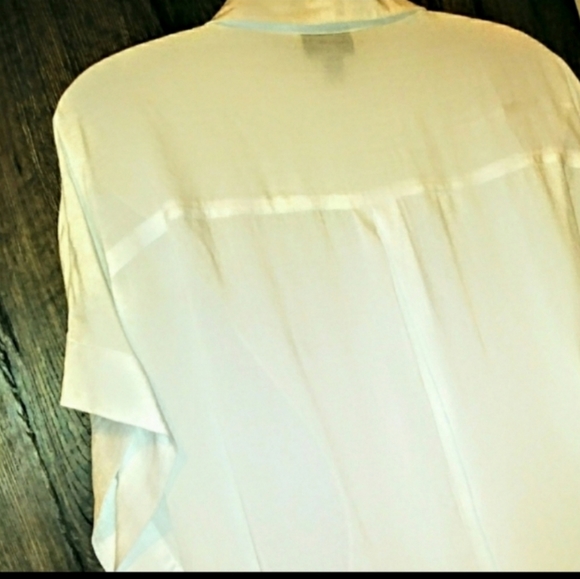 ANA Top Size XL Button Up High Low Sharkbite NWT - Picture 5 of 9